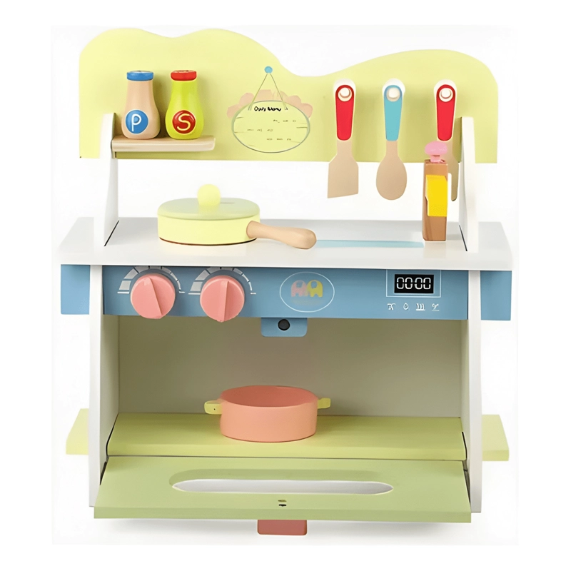 COCINA JUGUETE DE MADERA DIDACTICA PARA NIÑOS Y NIÑAS - 1
