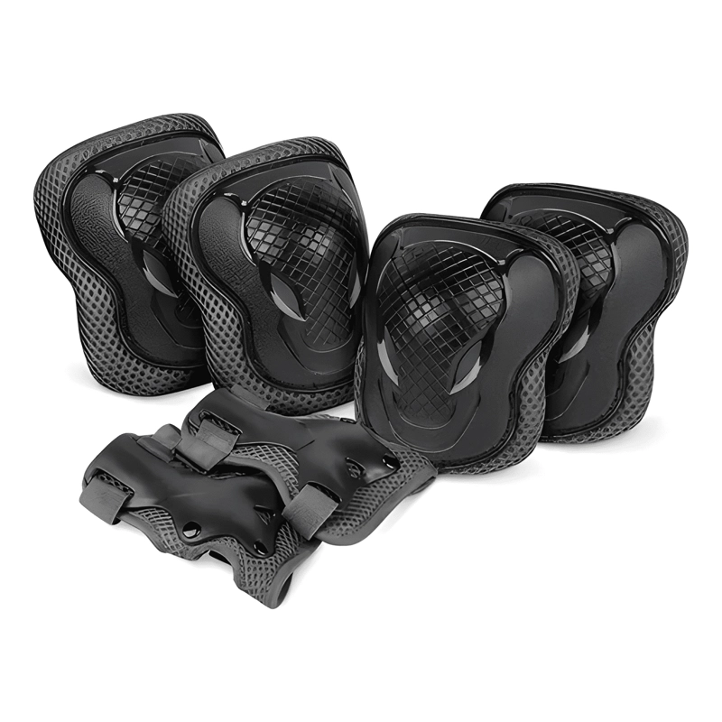 SET PROTECCION NIÑOS RODILLERAS CODERAS MUÑEQUERAS NEGRO - 1