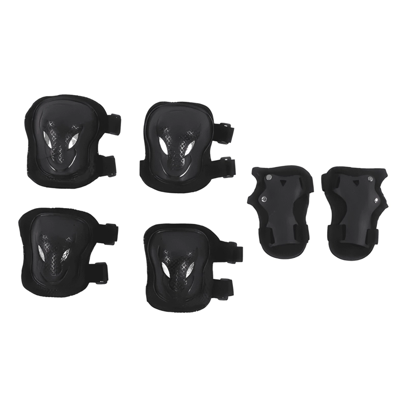 SET PROTECCION NIÑOS RODILLERAS CODERAS MUÑEQUERAS NEGRO - 3