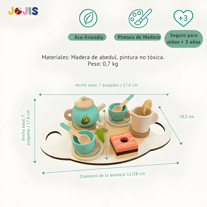SET DE TE  INFANTIL MADERA MONTESSORI JUEGO DIDACTICO #5 - 3