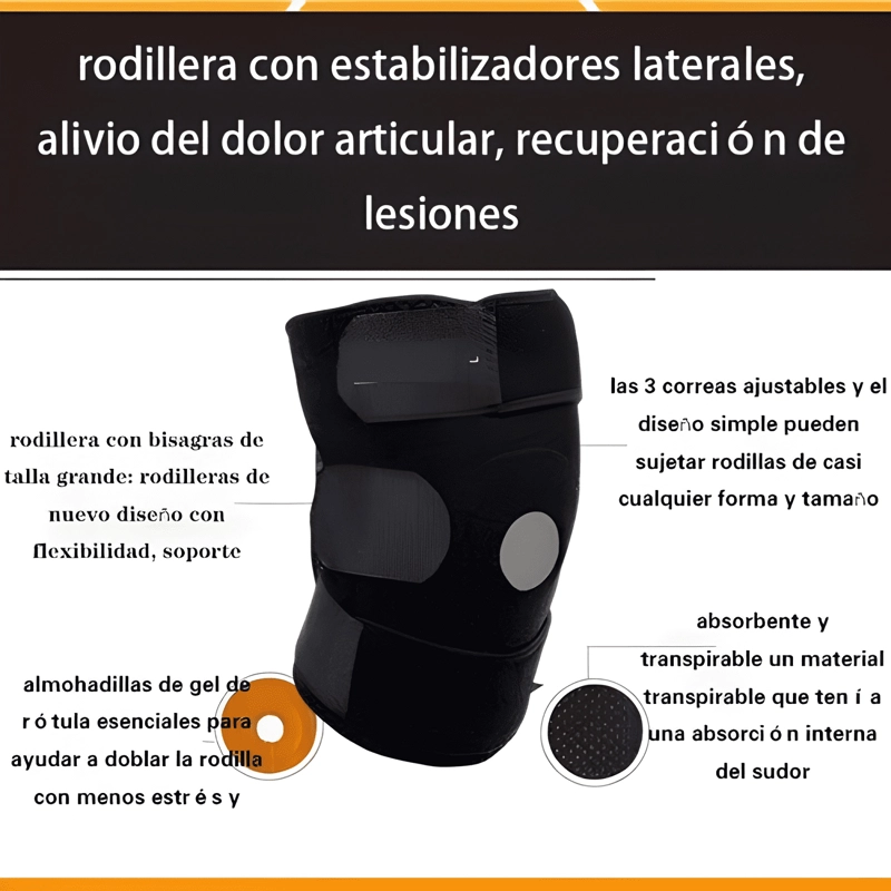 RODILLERA ESTABILIZADORA DEPORTIVA CON SOPORTE LATERAL #1 - 2
