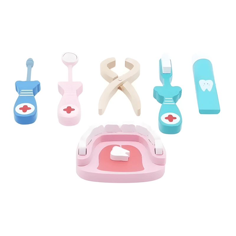 JUEGO DE JUGUETES DE MADERA DOCTOR DENTISTA PARA NIÑOS - 2