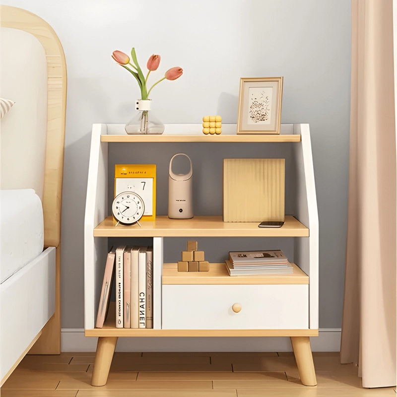 VELADOR LIVING MESA DE NOCHE 1 CAJON MDF 40X30X53CM BLANCO - 3