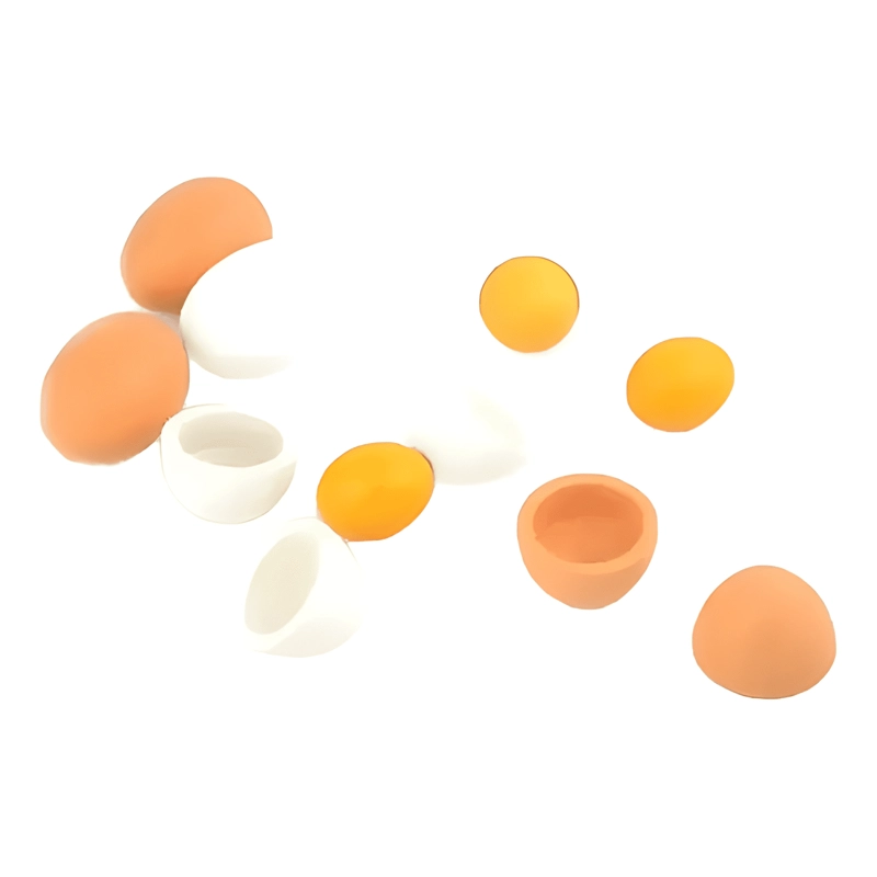 HUEVOS DE MADERA JUGUETE DIDACTICO MOTRICIDAD 6 PIEZAS - 1