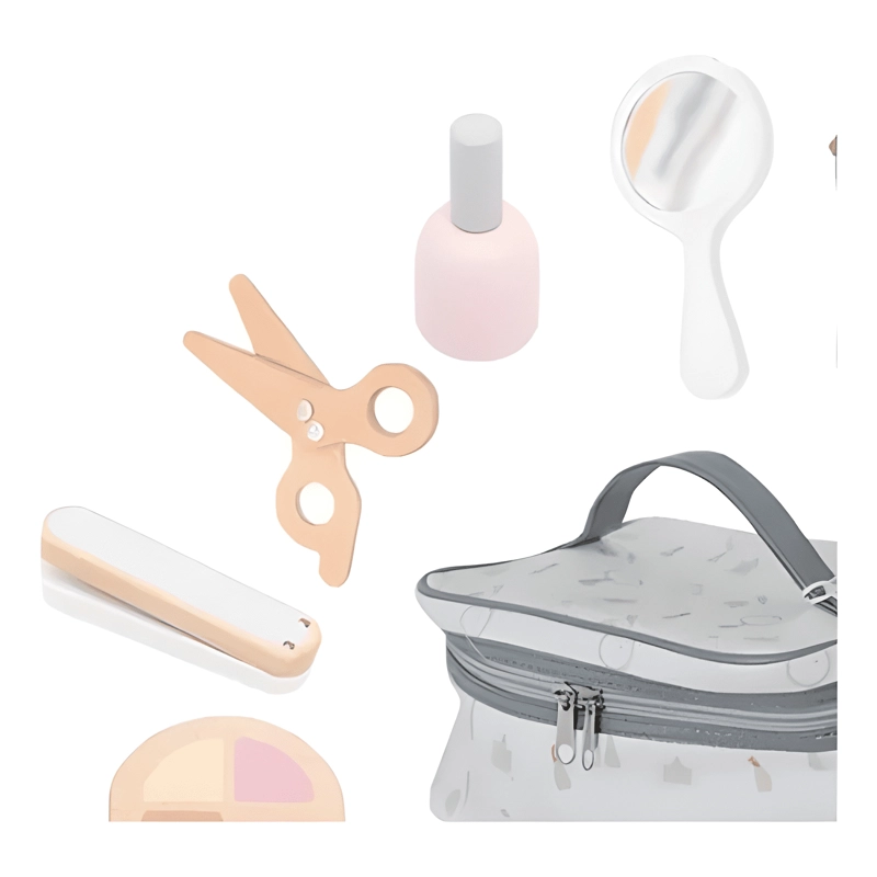 JUEGO DE MAQUILLAJE Y PELUQUERIA DE MADERA PARA NIÑA - 3