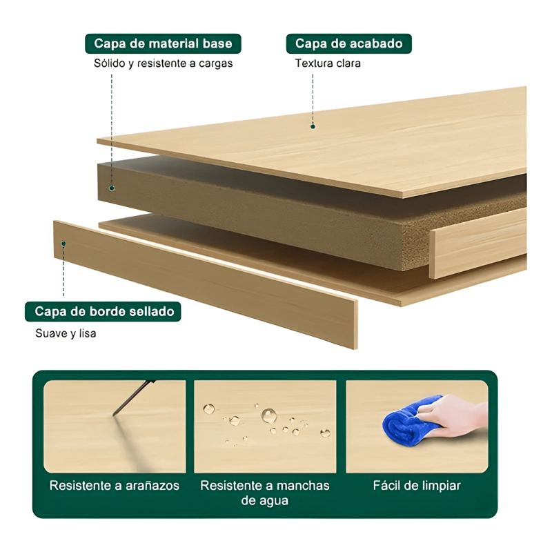 VELADOR 2 NIVELES CON CAJONES FACIL ARMADO 40X30X50 - 3