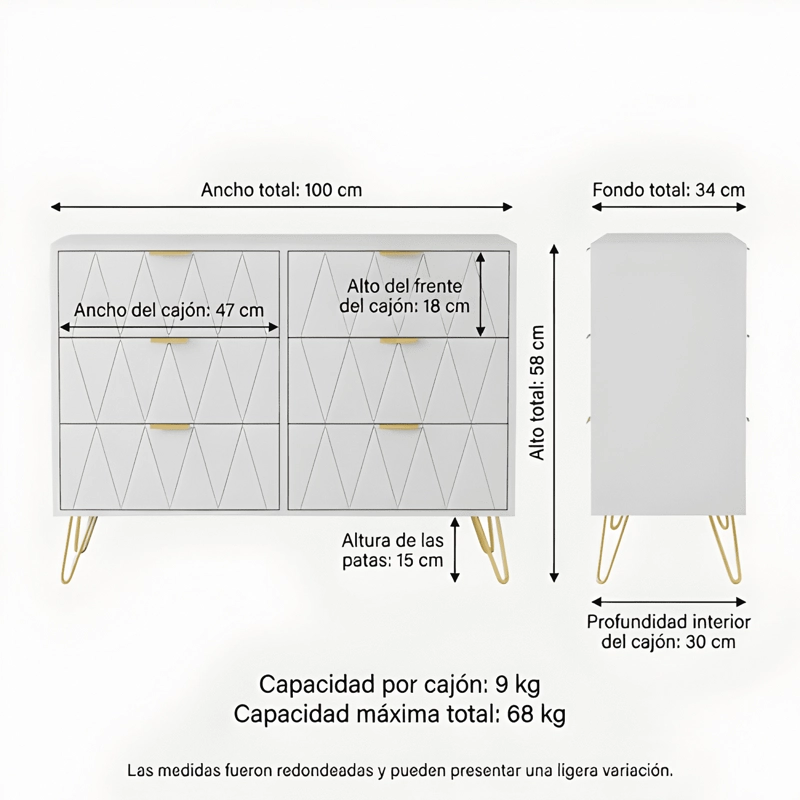 COMODA ZAPATERO ORGANIZADOR DB08 ACABADO MATE BLANCO - 2