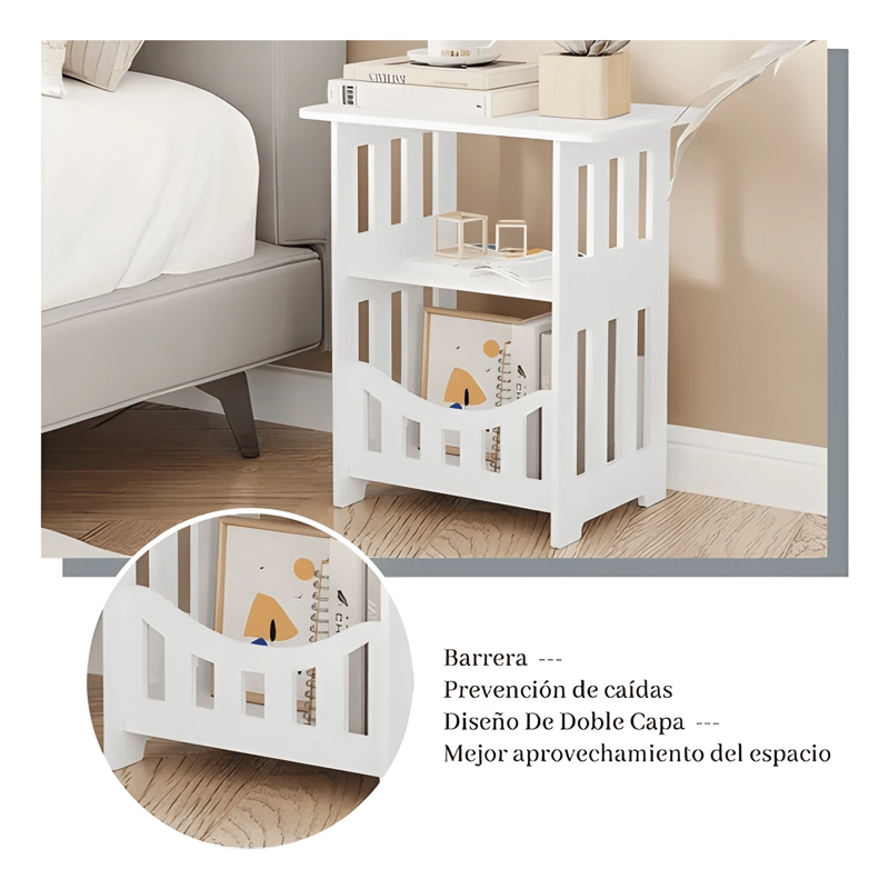 MESA DE NOCHE CUADRADA MESITA PARA SALON #2 - 4