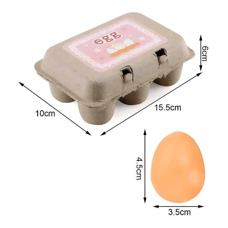 JUGUETE HUEVOS DE MADERA DIDACTICO PARA NIÑAS Y NIÑOS - 3