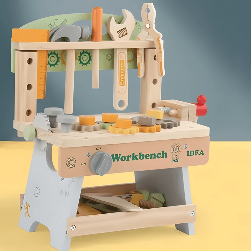 SET DE HERRAMIENTAS DE MADERA DE CONSTRUCCION PARA NIÑOS #3 - 1