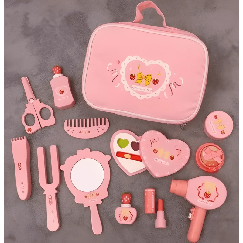 SET DE MAQUILLAJE JUGUETE DE MADERA DIDACTICO PARA NIÑAS - 2