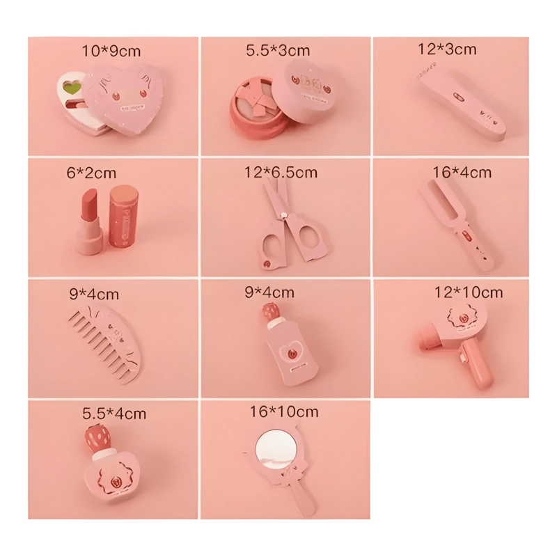 SET DE MAQUILLAJE JUGUETE DE MADERA DIDACTICO PARA NIÑAS - 3