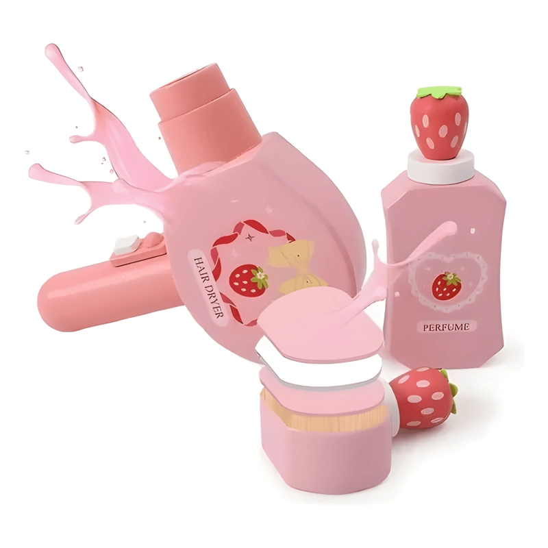 SET DE MAQUILLAJE JUGUETE DE MADERA DIDACTICO PARA NIÑAS - 4