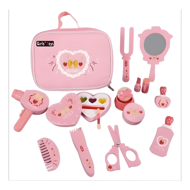 SET DE MAQUILLAJE COSMETIQUERO DE MADERA PARA NIÑAS - 3
