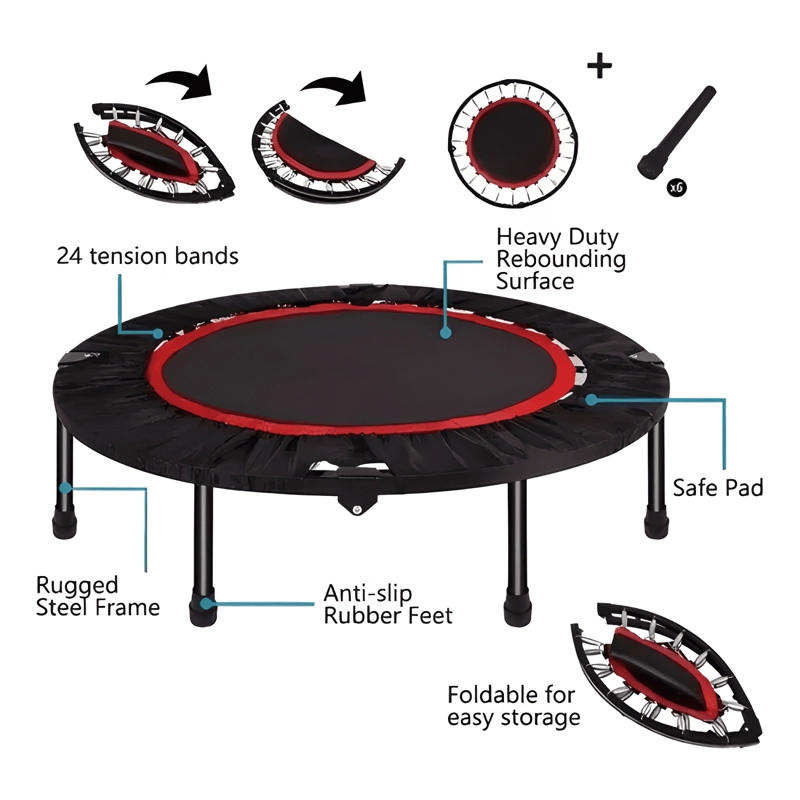 TRAMPOLIN PLEGABLE PORTATIL HOME FITNESS 100 CM #1 - 2