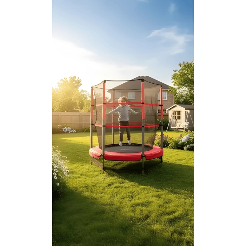 CAMA ELASTICA SALTARINA CON MALLA PARA NIÑOS 1,4 M - 3