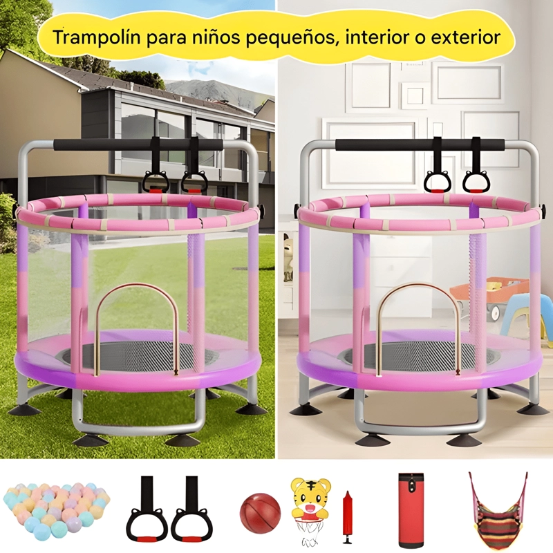 TRAMPOLIN CON RED DE SEGURIDAD PARA NIÑOS Y ADULTOS - 2