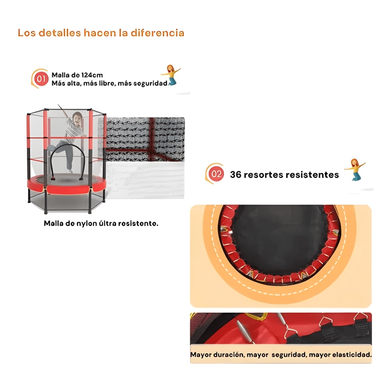 CAMA ELASTICA DE DISEÑO ALTO IFREE 140 CM - 4