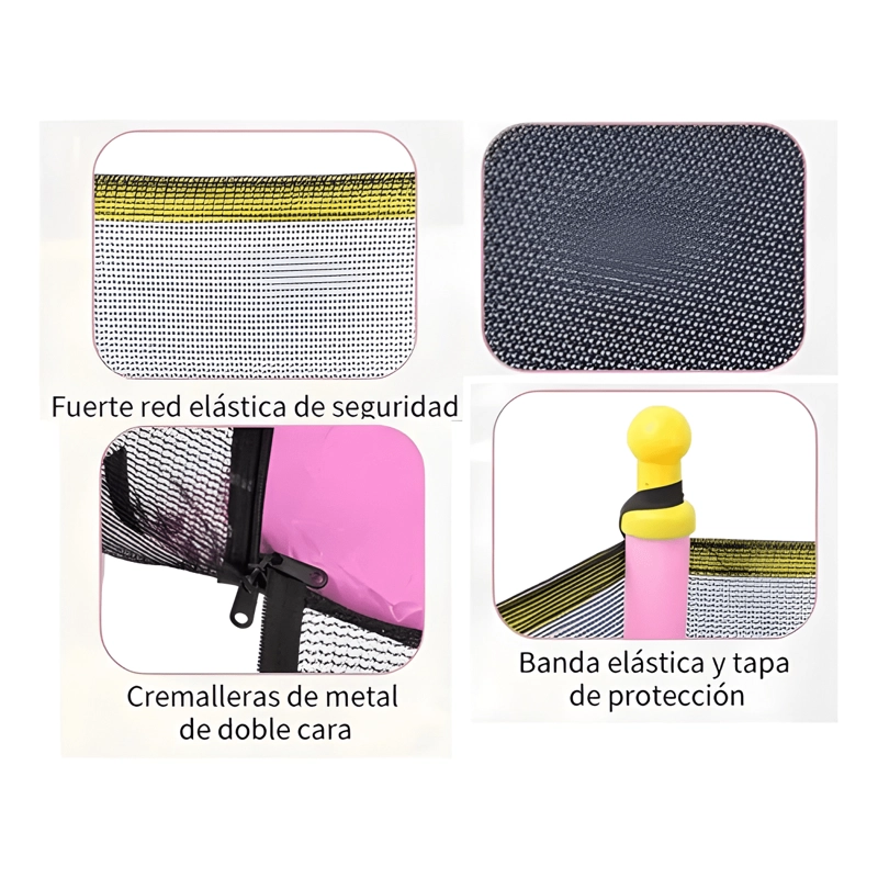 CAMA ELASTICA TRAMPOLIN PARA NIÑOS ROSADA - 3