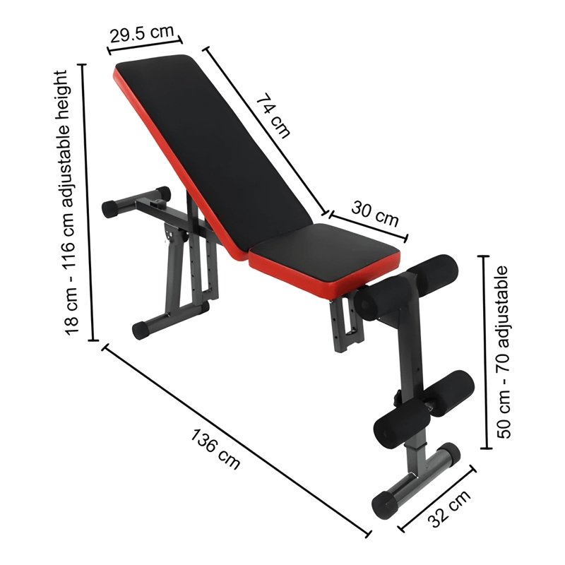 BANCA ABDOMINAL INCLINABLE PARA PECHO Y PIERNAS #2 - 3
