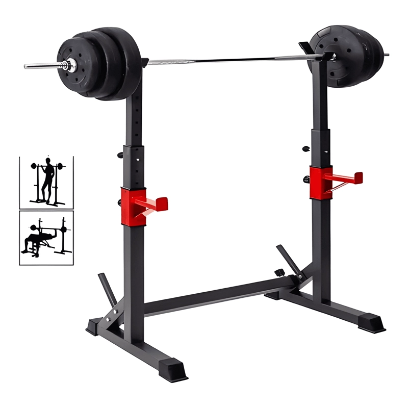 RACK PORTABARRAS AJUSTABLE DE ACERO PARA MUSCULACION #2 - 3