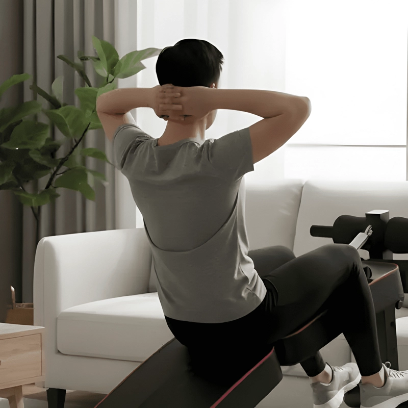 BANCA ABDOMINAL PLEGABLE SPORTIME ELITE-1030 CON COJIN NEGRA - 4