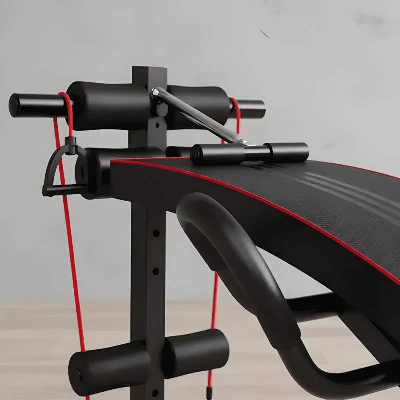 BANCO DE ABDOMINALES BOOMFIT AJUSTABLE 4 MODOS NEGRO #1 - 3