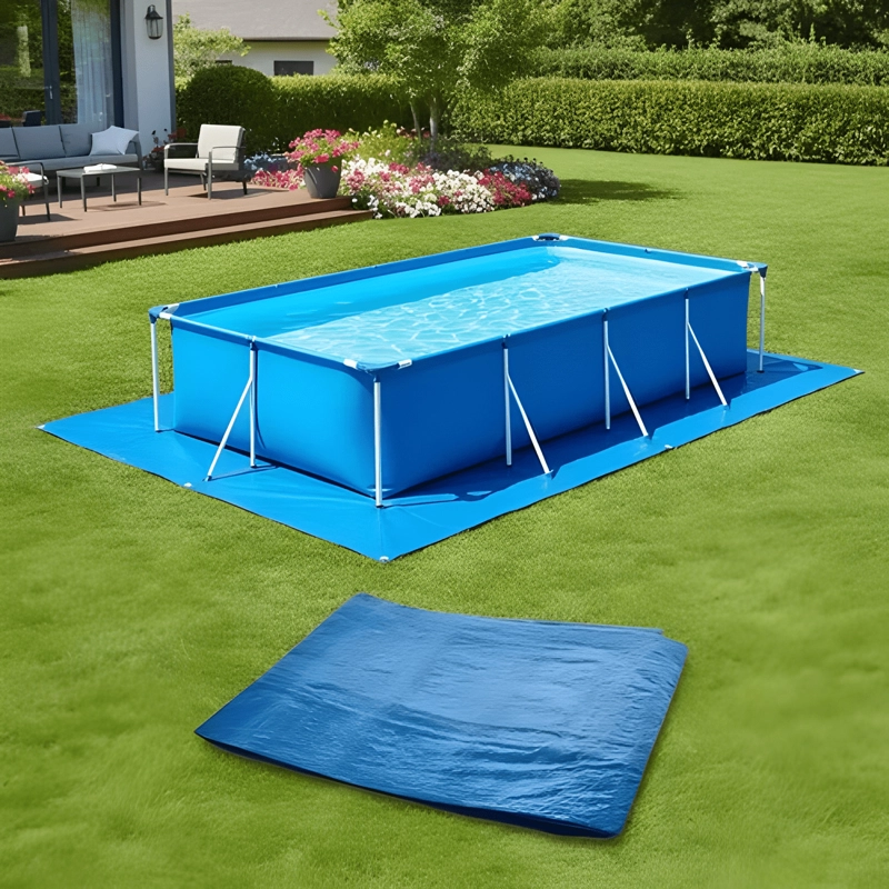 LONA PROTECTORA DE PISO PARA PISCINAS 338X239 MM AZUL #2 - 3