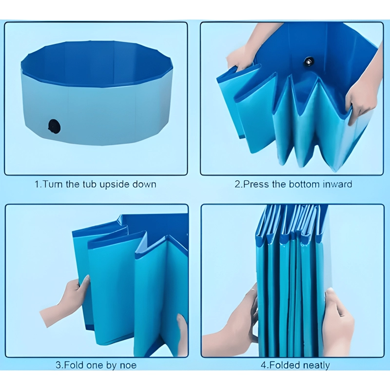 PISCINA PLEGABLE JHN PARA MASCOTAS Y NIÑOS 120X30 CM - 1