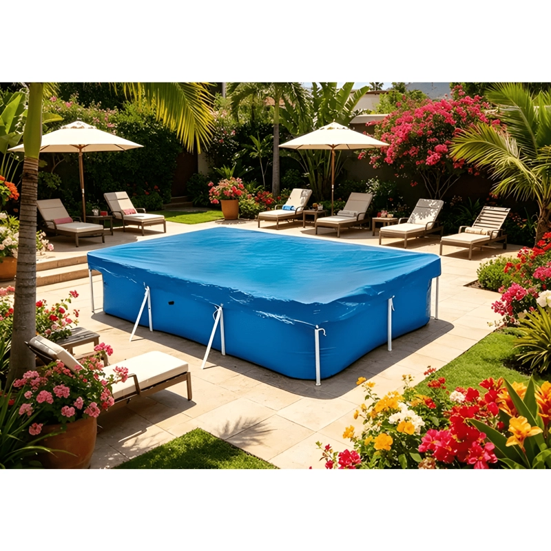 LONA COBERTORA IMPERMEABLE PARA PISCINA 4 X 2,11 M AZUL - 1