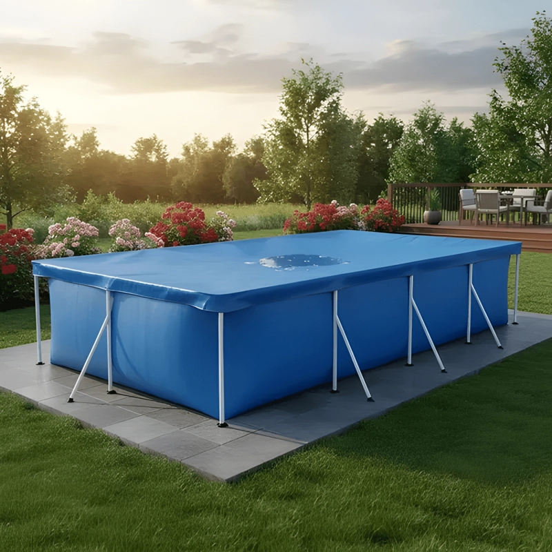 LONA COBERTORA IMPERMEABLE PARA PISCINA 4 X 2,11 M AZUL - 2