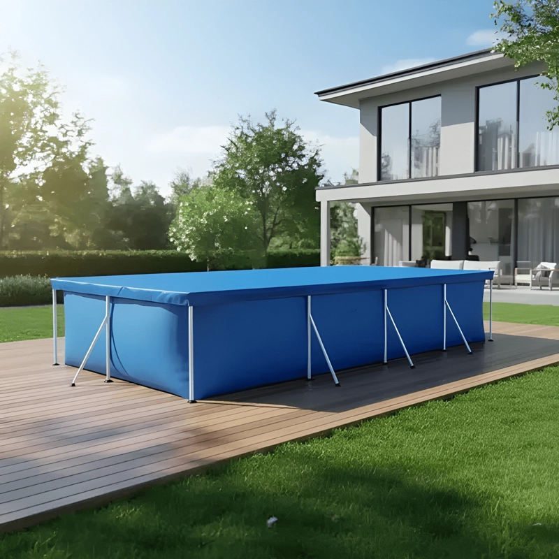 LONA COBERTORA IMPERMEABLE PARA PISCINA 4 X 2,11 M AZUL - 3