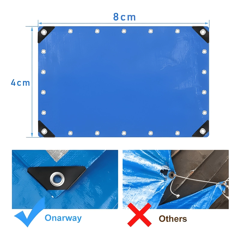 LONA CUBRE PISCINA IMPERMEABLE CON OJETILLOS 4X8 M #2 - 1