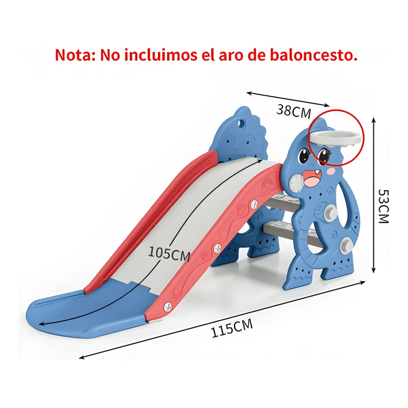 TOBOGAN PLEGABLE DE INTERIOR PARA NIÑOS AZUL #5 - 1
