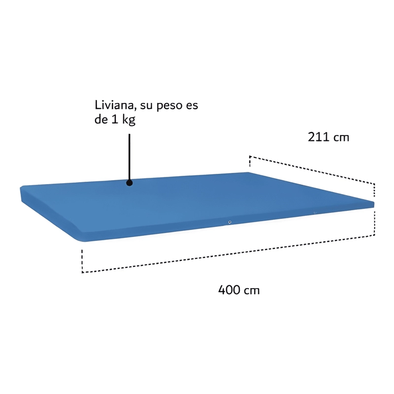 CUBIERTA PARA ALBERCA RECTANGULAR 4 X 2,11 M #8 - 1