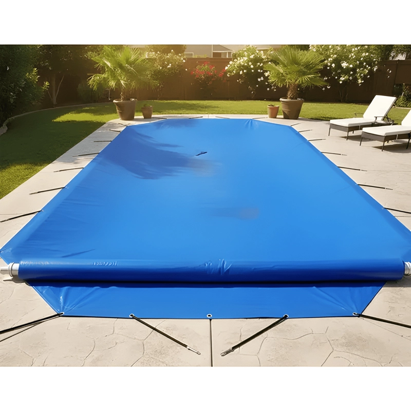 LONA CUBRE PISCINA UNIVERSAL IMPERMEABLE 2X4 M AZUL - 2