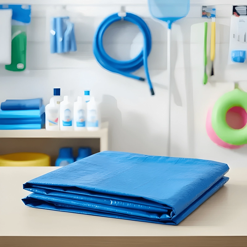 LONA PROTECTORA DE PISO PARA PISCINAS 338X239 MM AZUL #1 - 4