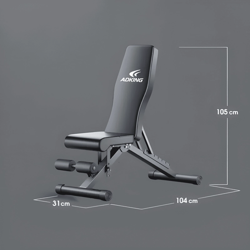 BANCA ABDOMINAL PARA EJERCICIOS DE FITNESS NEGRA - 1
