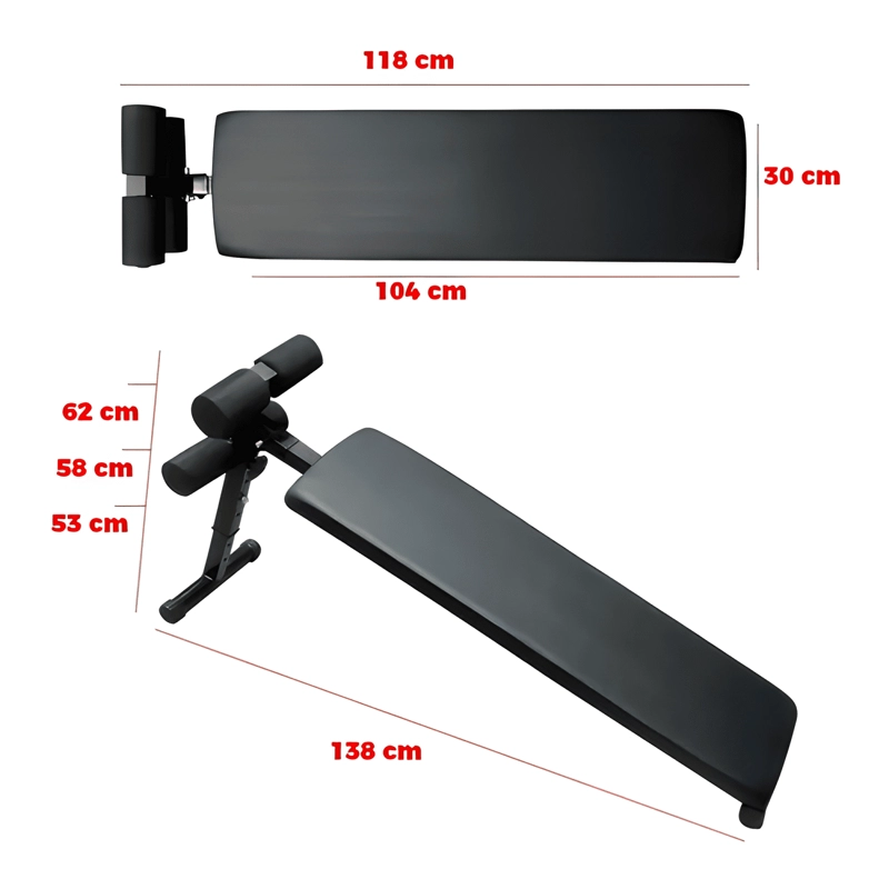 BANCO MAQUINA PARA ABDOMINALES METINCA NEGRO - 3