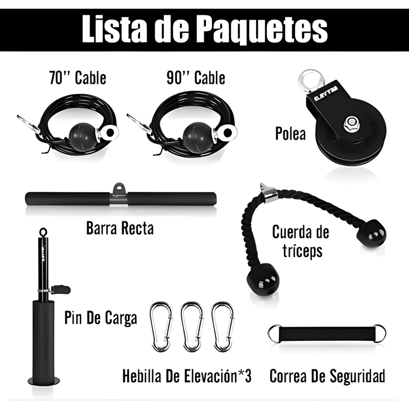 SISTEMA DE CABLE CON POLEA PARA TRICEPS #3 - 2
