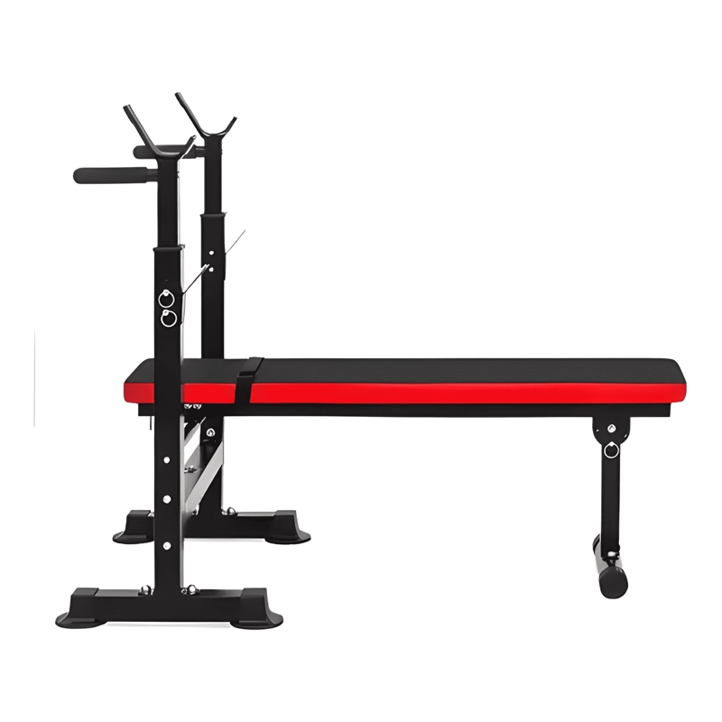 PRESS BANCA CON RACK DE SENTADILLA Y BANCO ABDOMINAL - 1