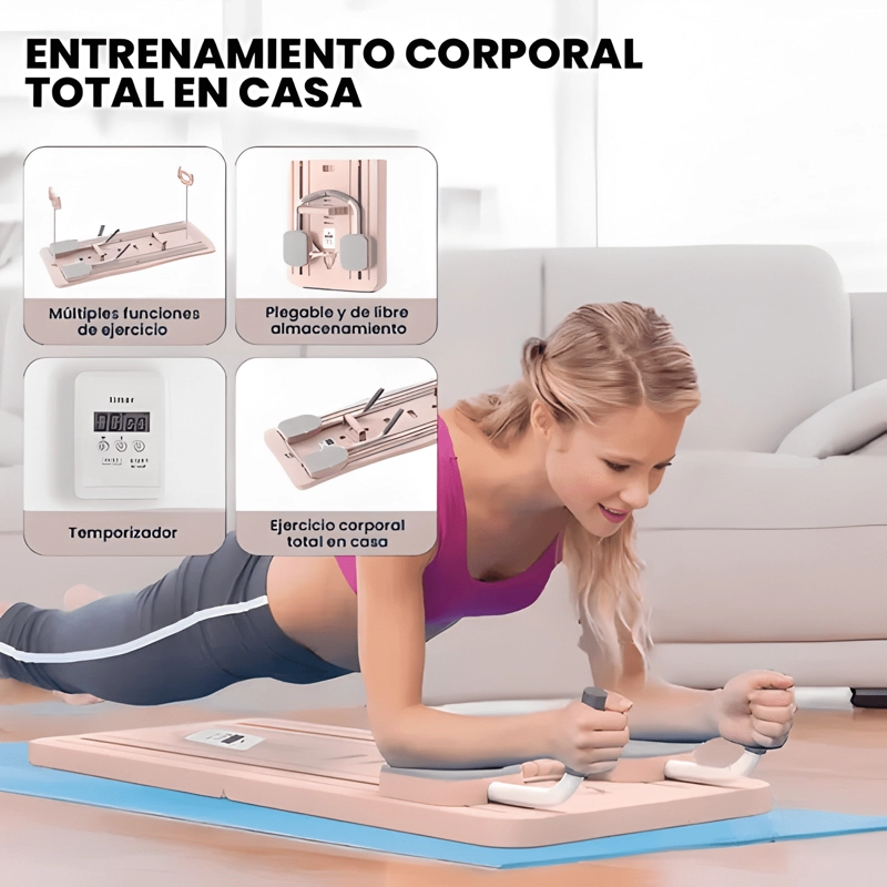 TABLA DE ENTRENAMIENTO FITNESS MULTIFUNCIONAL 6 EN 1 ROSA #2 - 1