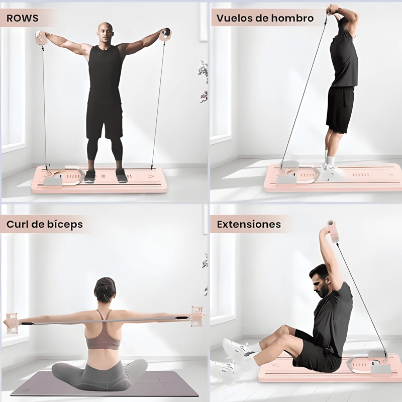 TABLA DE ENTRENAMIENTO FITNESS MULTIFUNCIONAL 6 EN 1 ROSA #2 - 2