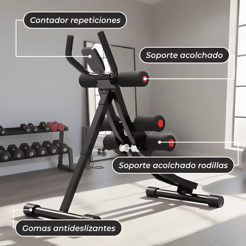 MAQUINA DE ABDOMINALES ERGONOMICA SEMICURVA - 3