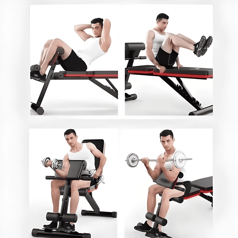 BANCO ABDOMINAL PLEGABLE CON RESPALDO 7 POSICIONES NEGRO #1 - 1