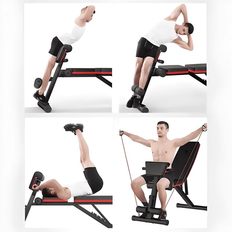 BANCO ABDOMINAL PLEGABLE CON RESPALDO 7 POSICIONES NEGRO #1 - 3