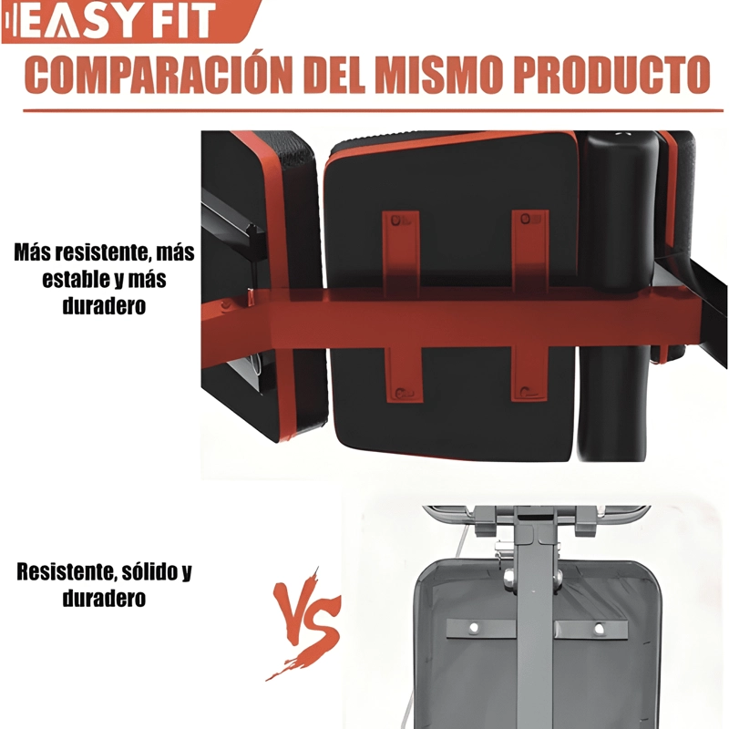 BANCO DE PESAS RECLINABLE EASY FIT ELITE-1052 CON BANDAS - 1