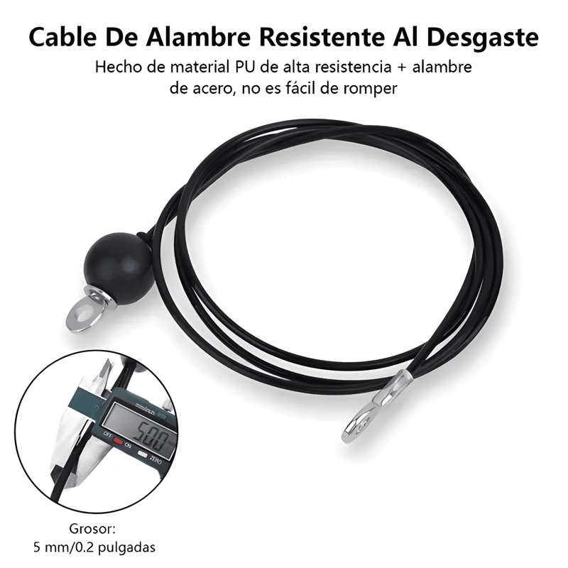 KIT DE POLEA CON CABLE DE ACERO Y CUERDA DE TRICEPS 2 M - 3