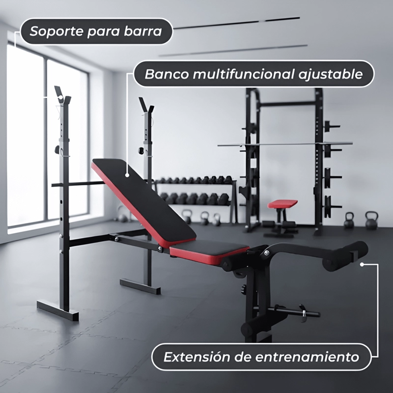 PRESS BANCA ABDOMINAL INCLINABLE CON MODULO DE PIERNAS - 3