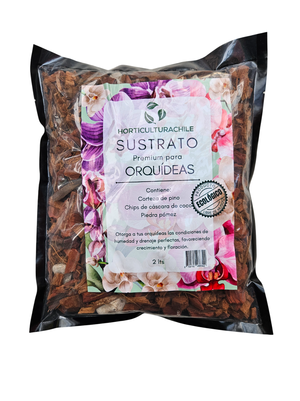 SUSTRATO PREMIUM PARA ORQUÍDEAS, 2 LITROS - 1